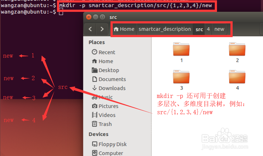 在Ubuntu14.04中,怎么创建多层目录
