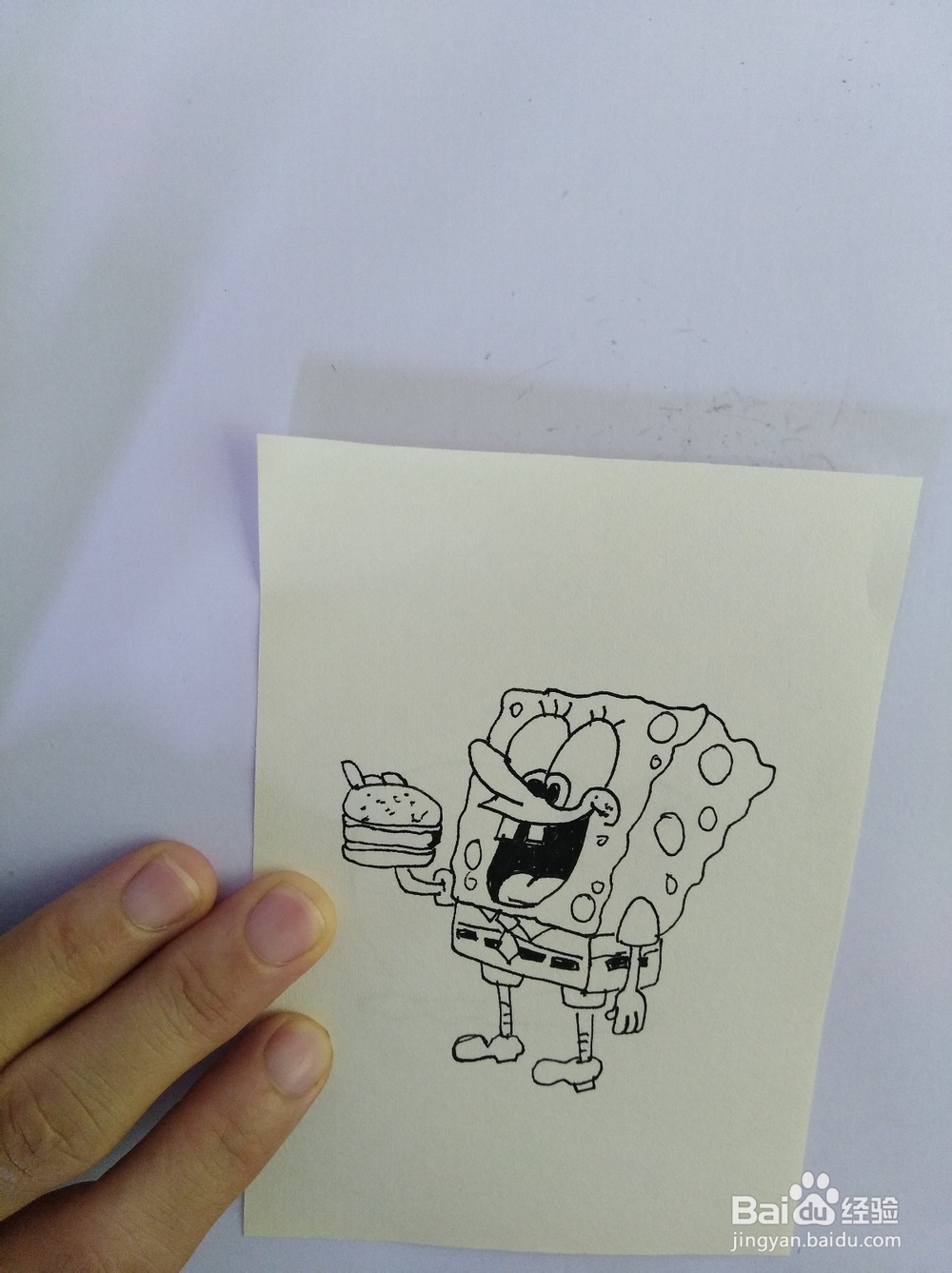 简笔画-画海绵宝宝