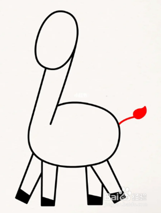 小孩画长颈鹿怎么画
