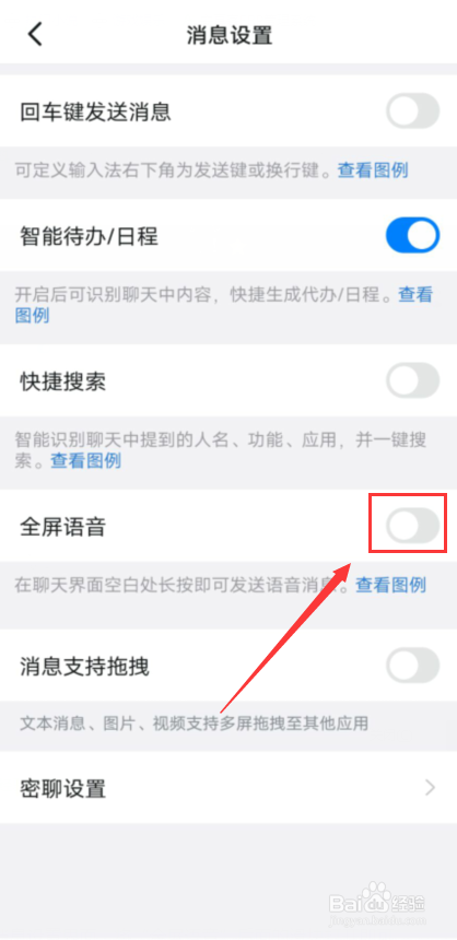 钉钉怎么开启全屏语音
