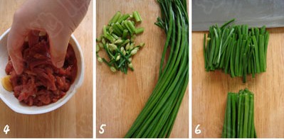 韭苔肉丝的做法