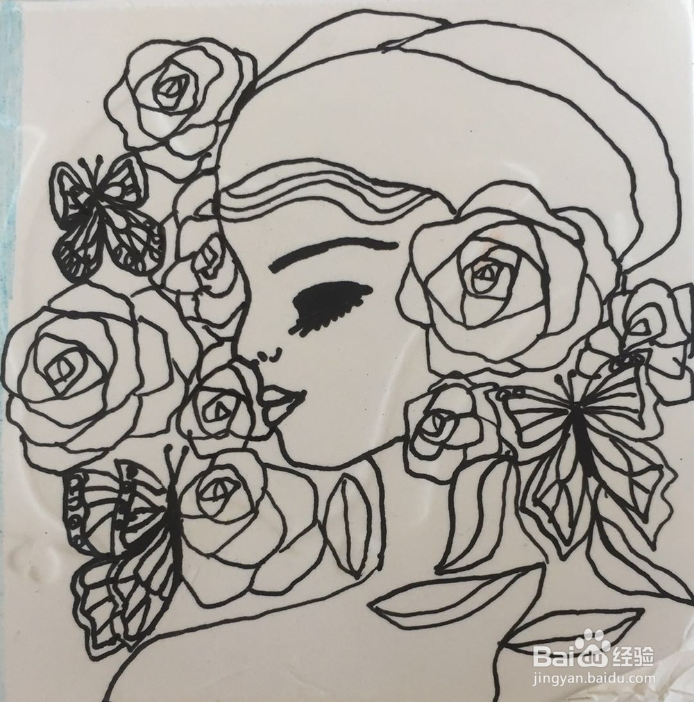 简笔画教程之花朵与女郎