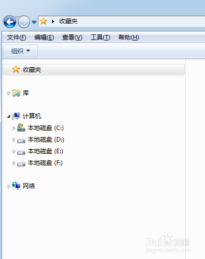 win7资源管理器中左侧“桌面、回收站”都不见了