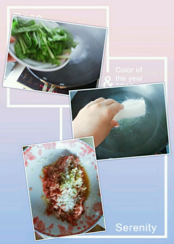 小白菜肉丸粉丝汤