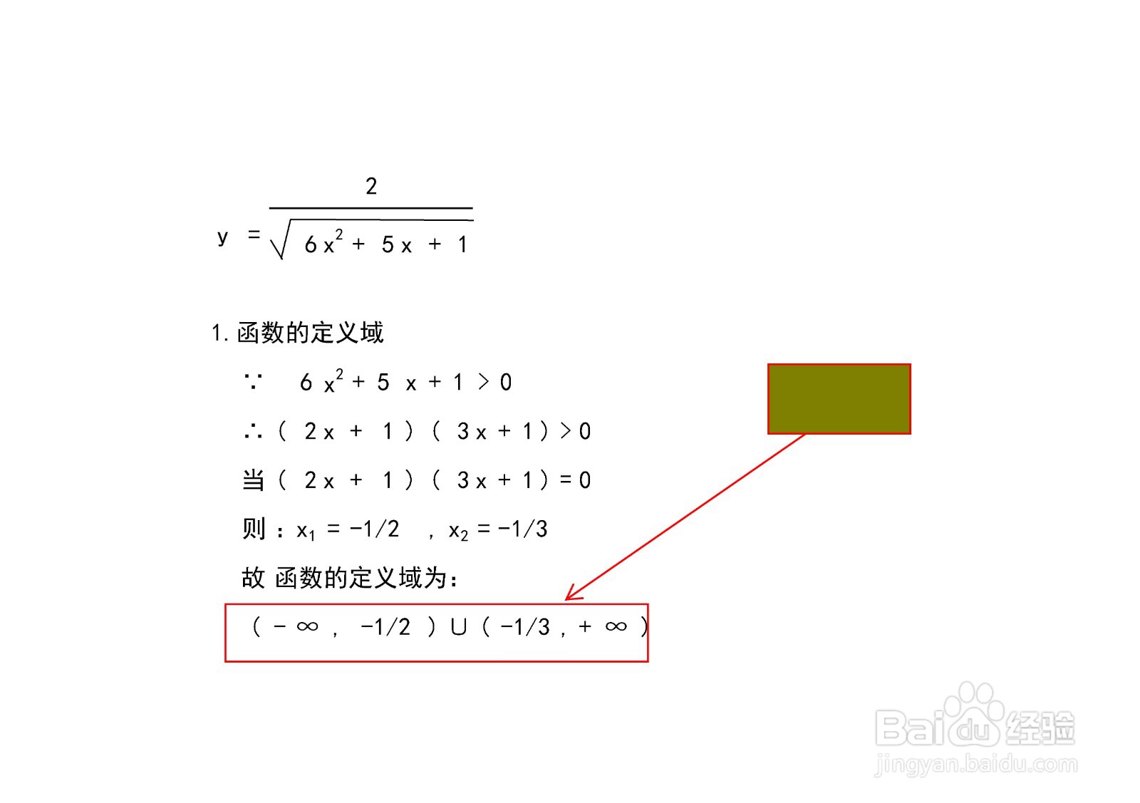 <b>用导数画函数y=2/√(6x^2+5x+1)的图像</b>