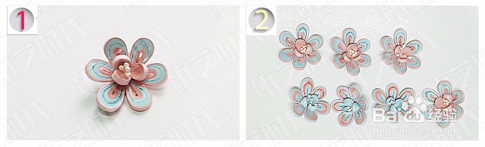 衍纸教程 心形花环