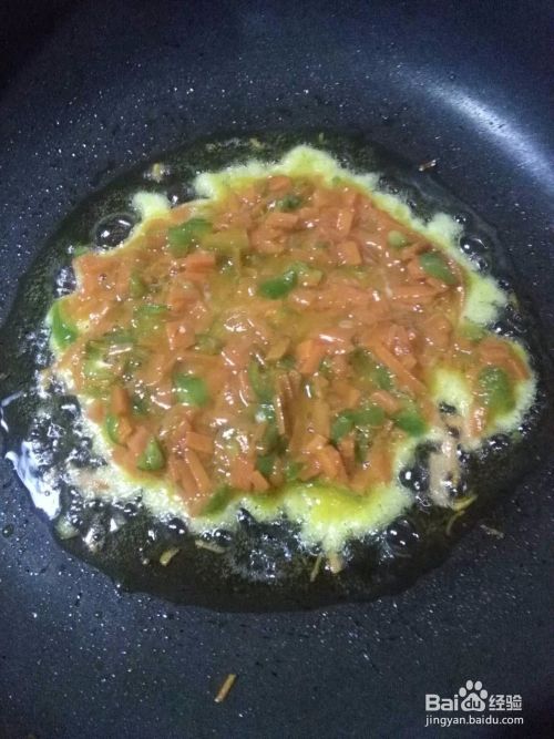 青椒胡萝卜鸡蛋饼的做法