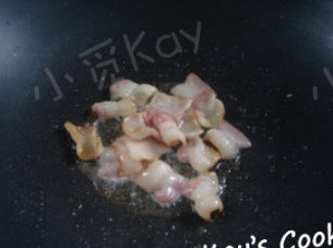 剁椒培根炒西葫芦