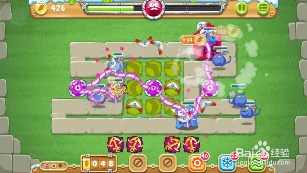 保卫萝卜2 地下庄园 D5关 金萝卜＋任务1