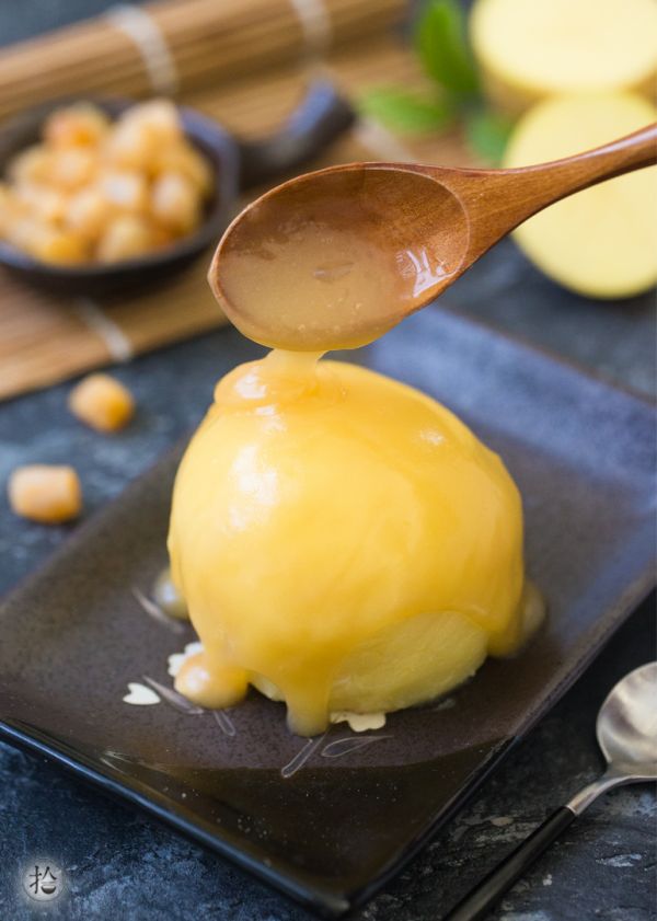 浇汁干贝土豆圆