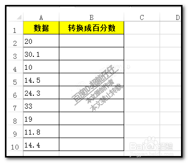 怎样把excel工作表的数据后面批量加上百分号