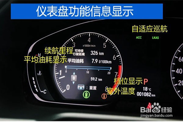 1,首先看下仪表盘,我们熟悉下十代雅阁的控制室.
