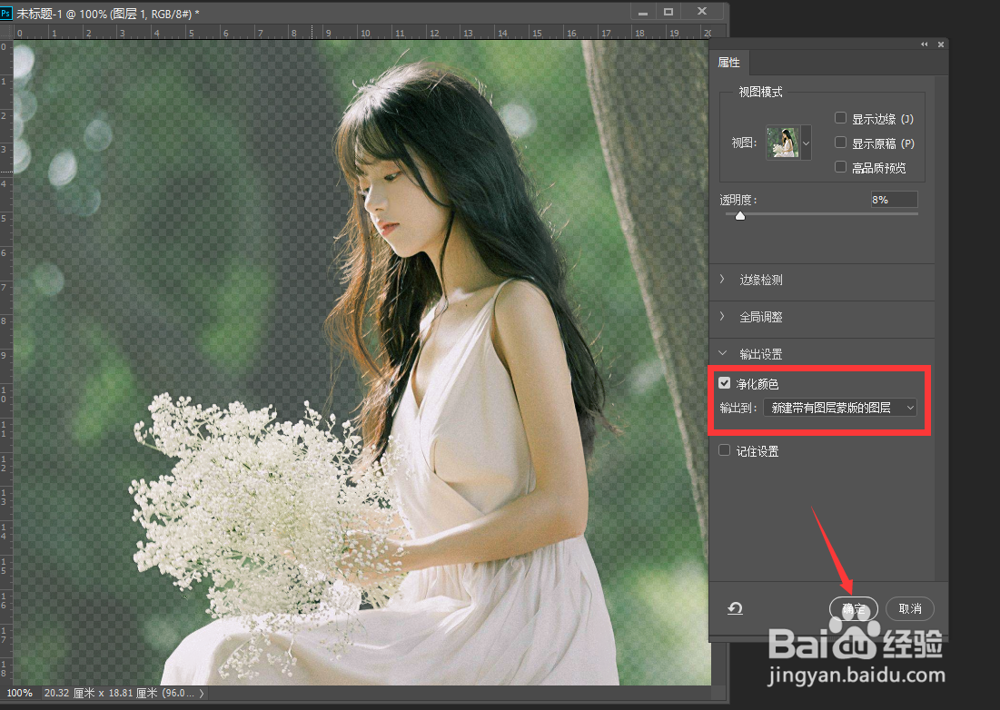 PS利用抽出工具抠图照片中人物头发丝