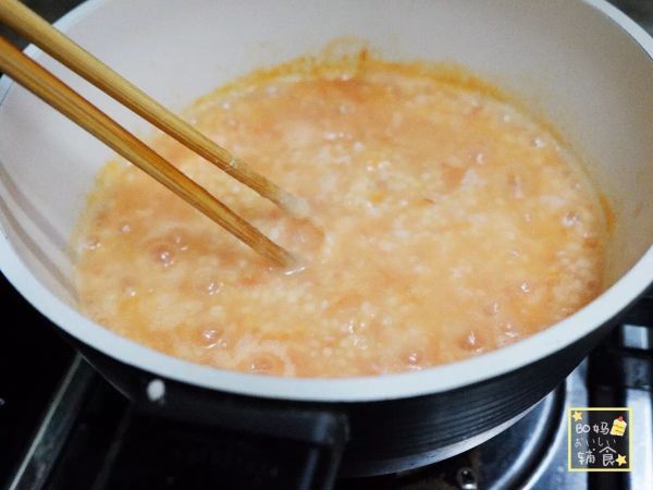 番茄银鳕鱼小米疙瘩汤