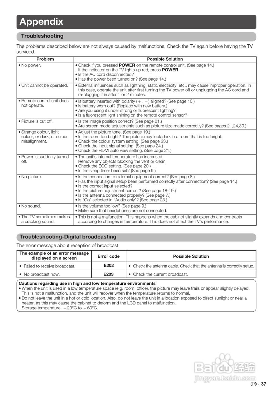 声宝LC-32LX430H型液晶电视机说明书:[8]