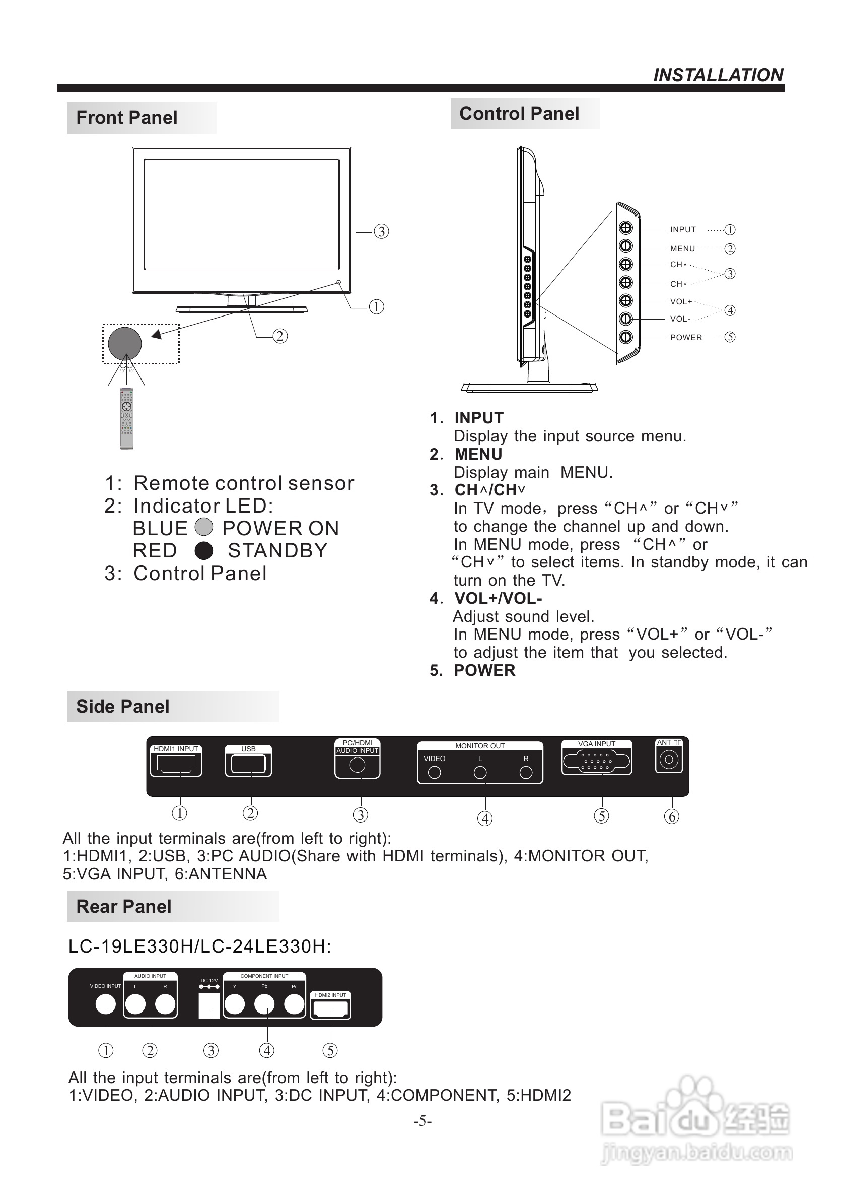 声宝LC-24LE330H型液晶电视机说明书:[3]