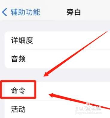 在哪里还原iphone旁白命令?