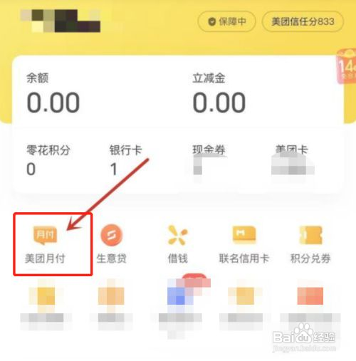 怎样查看美团月付