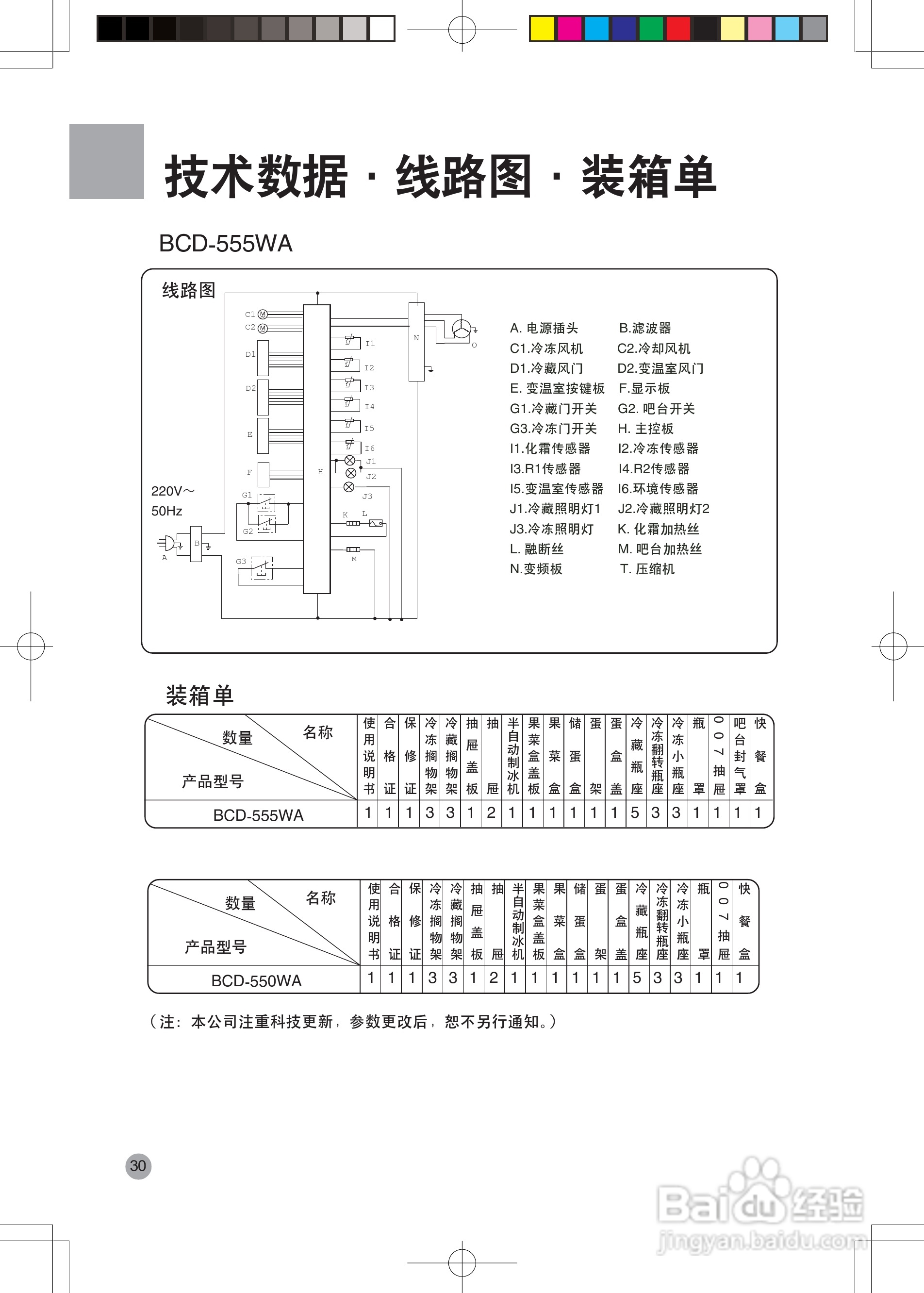 海尔冰箱BCD-555WA型说明书:[4]