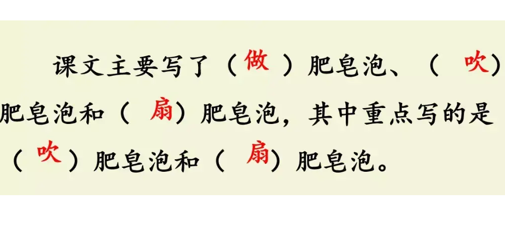 三年级下册20课肥皂泡生字组词