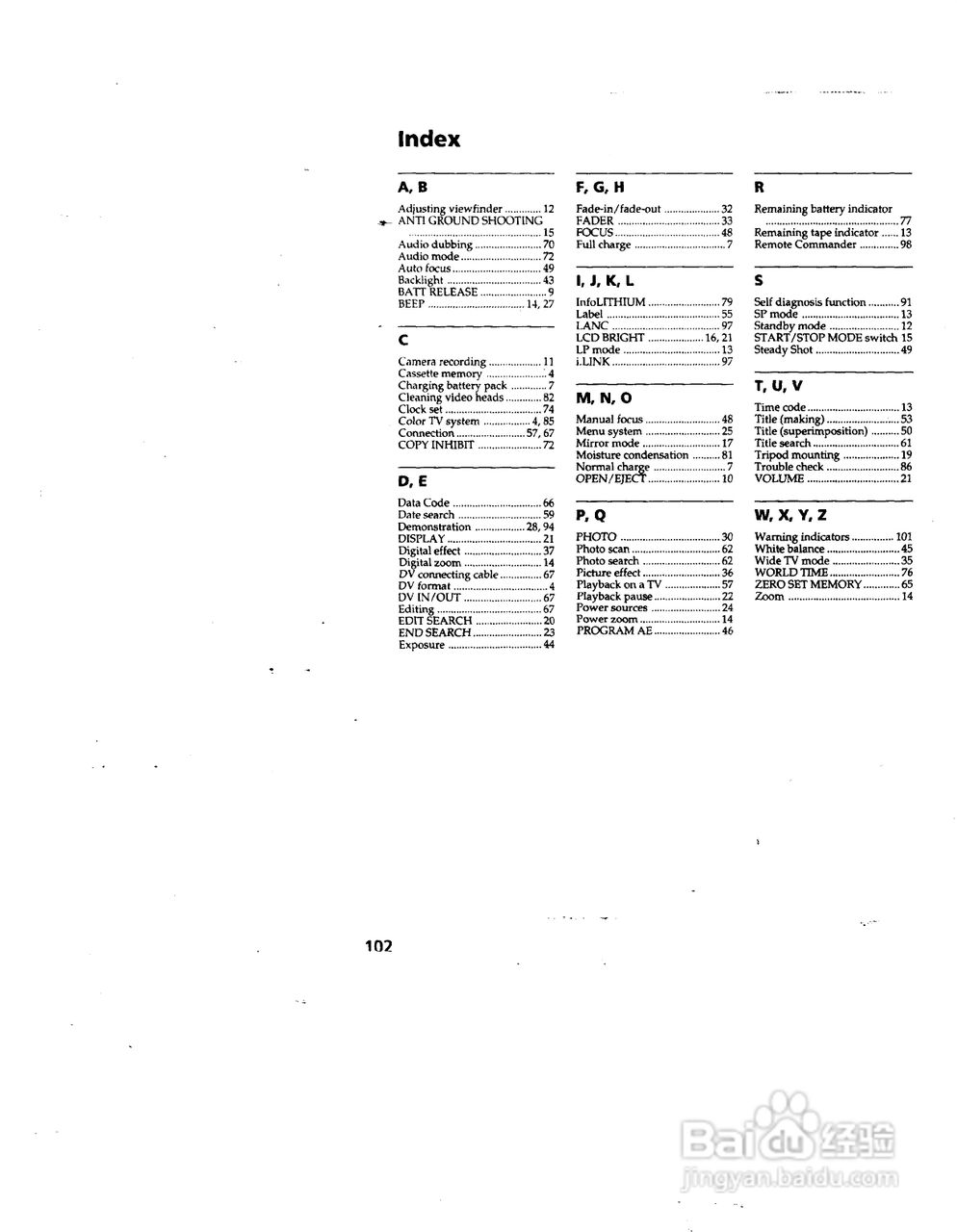 索尼DCR-PC1数码摄像机说明书:[11]