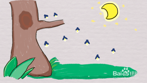 咏萤火诗配图简笔画