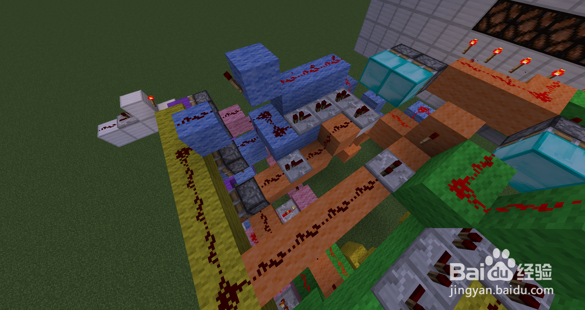 我的世界如何制作全单键控制密码门