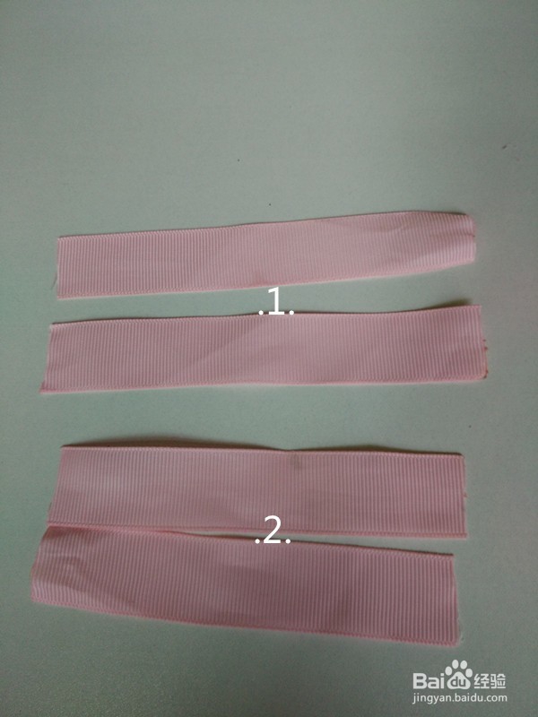 手工制作：粉色锻带蝴蝶夹（一）