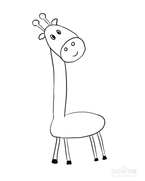 长颈鹿椅子简笔画图片