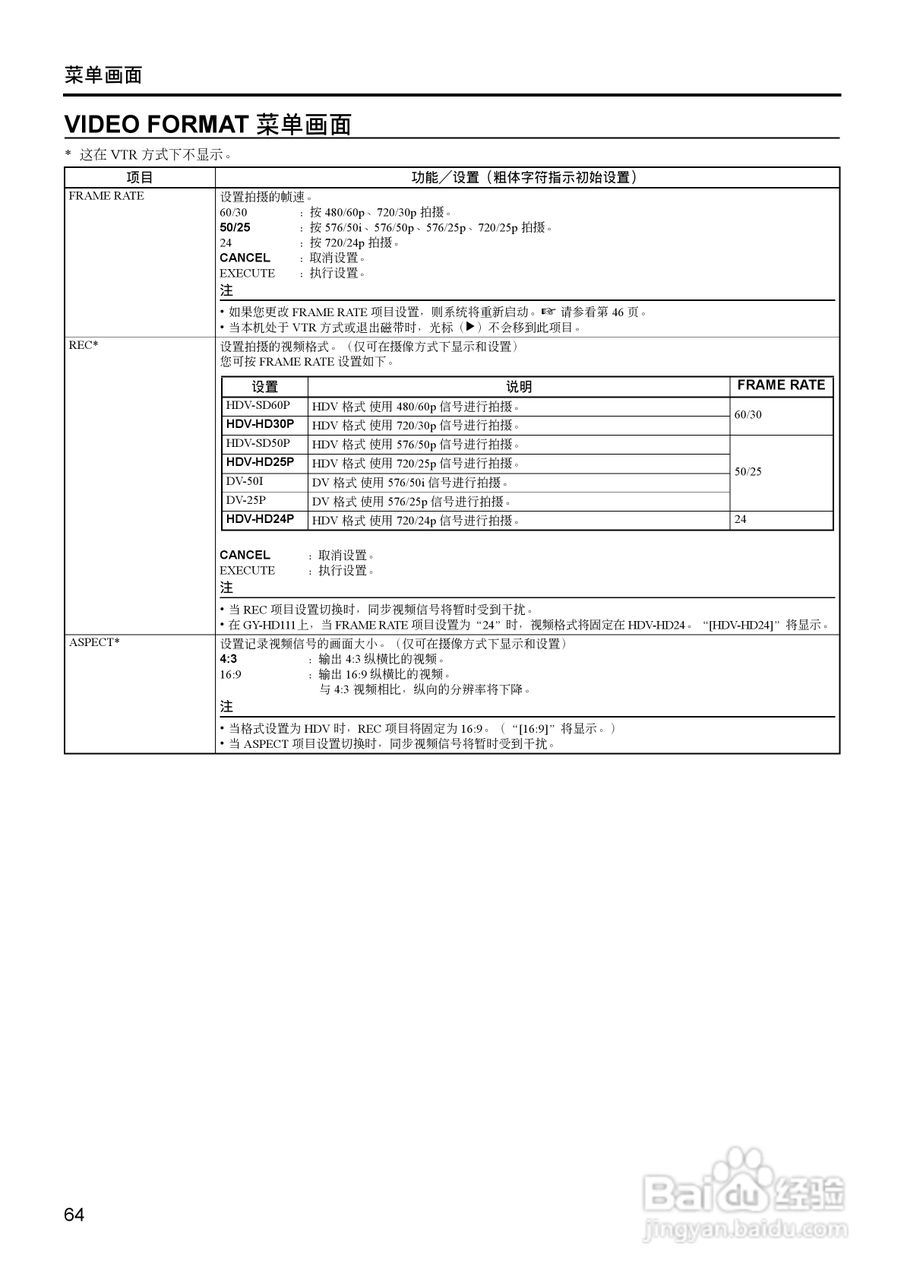 JVC GY-HD111高清肩扛专业摄像机使用说明书:[7]