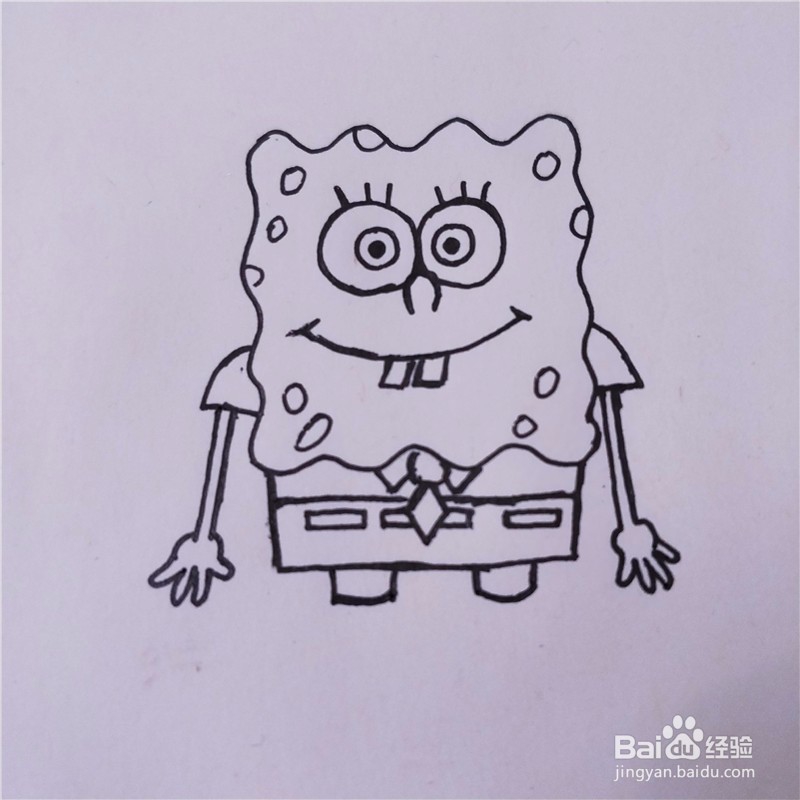 怎么画海绵宝宝的简笔画？