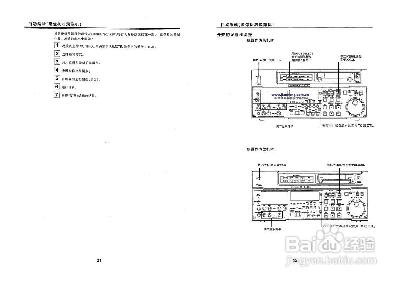 panasonic AJ-D850MC演播室录像机操作手册:[2]