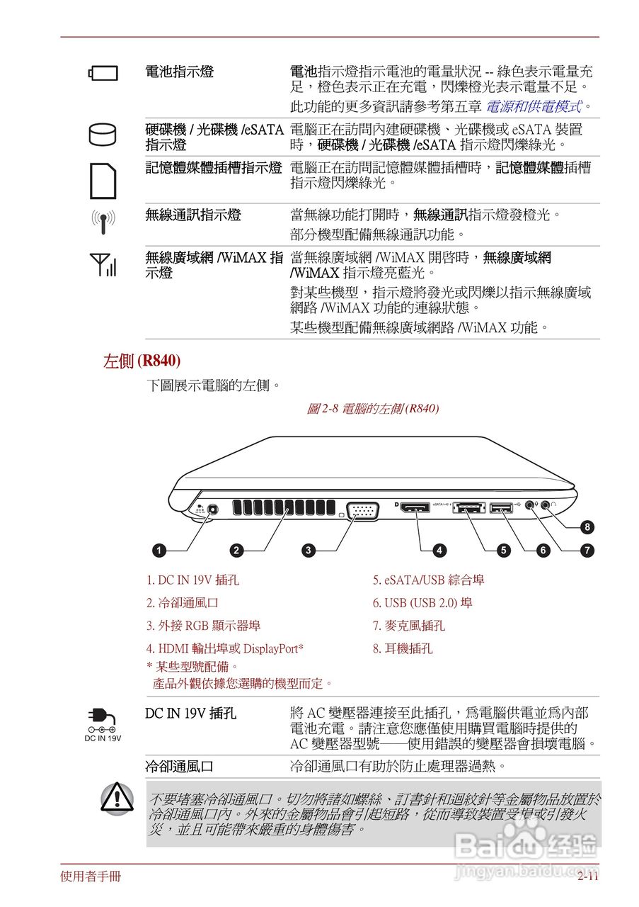 东芝Portege R830笔记本电脑使用說明書:[4]