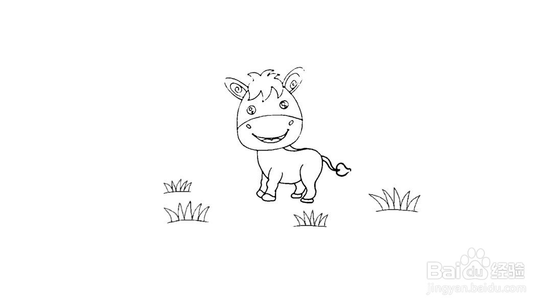 小毛驴简笔画画法教程