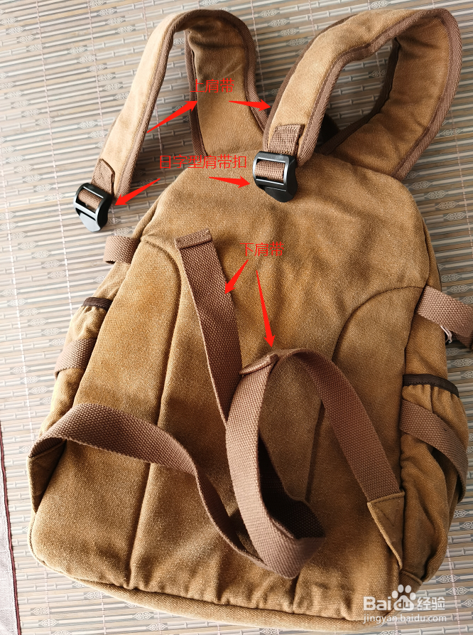 背包带子怎么穿图解图片