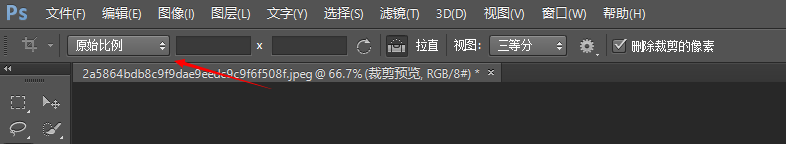 ps如何等比例裁剪图片