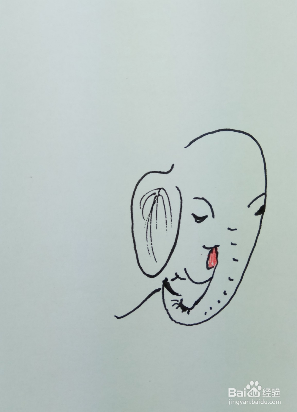 怎样画简笔画“可爱的大象”
