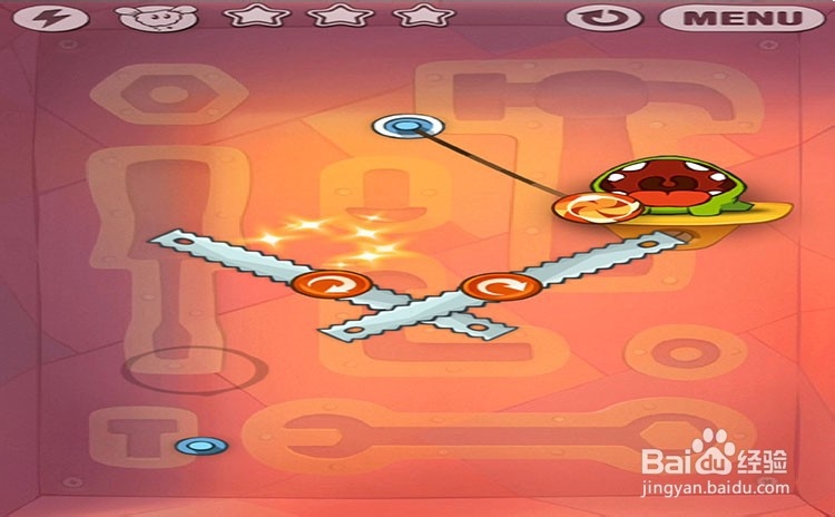 手机游戏割绳子level9-15三星攻略