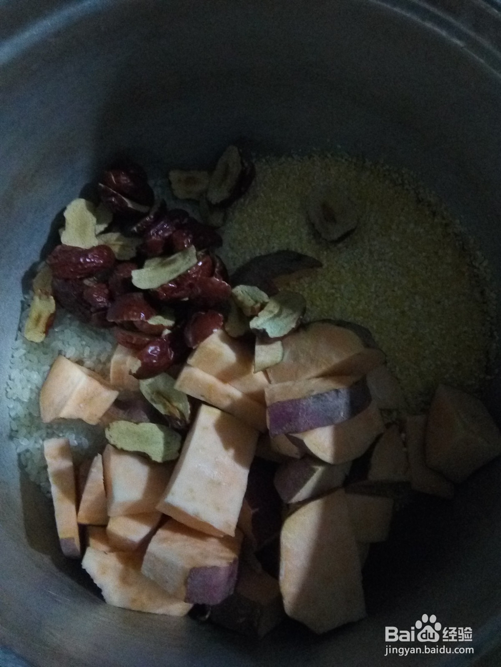 枣干地瓜两参粥