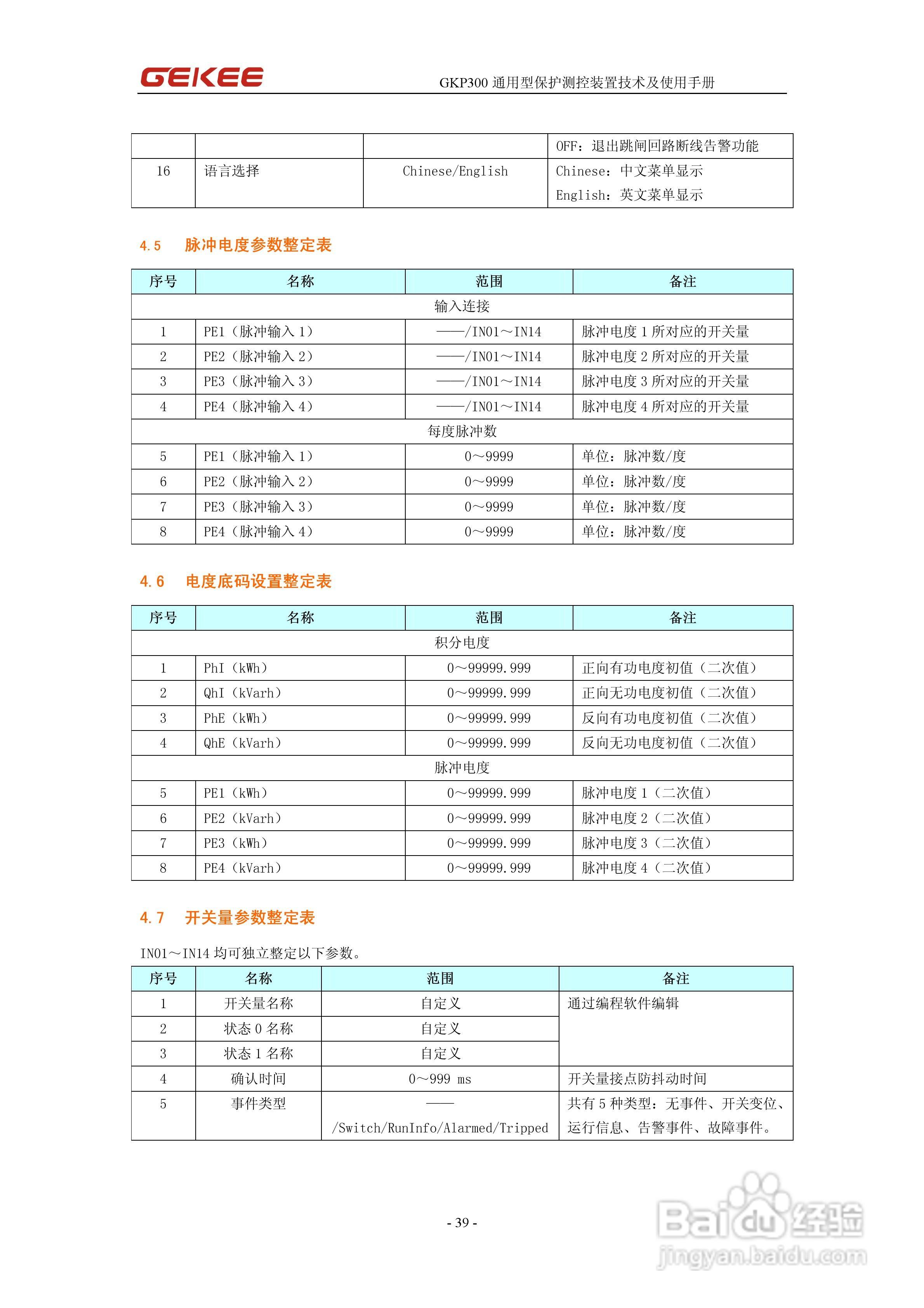 知淇电力GKP300微机保护装置使用手册:[4]