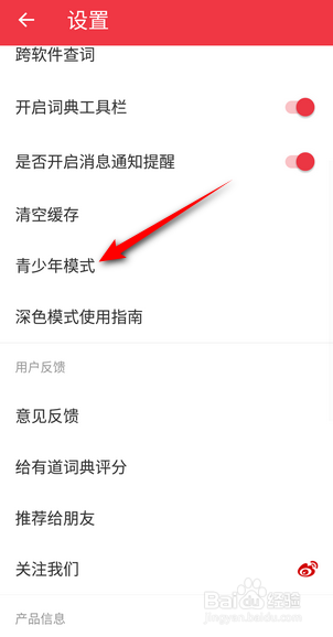 网易有道词典怎么开启青少年模式