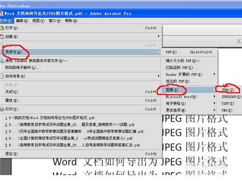 Word 文档页面如何转化为JPEG图片