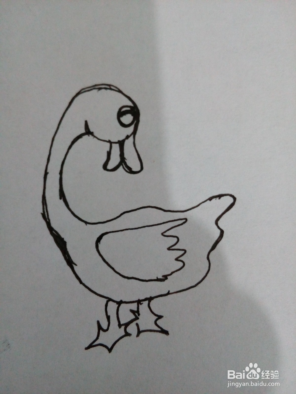 怎样简笔画可爱的小黄鸭