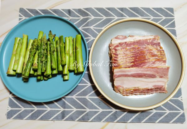 香煎培根芦笋卷