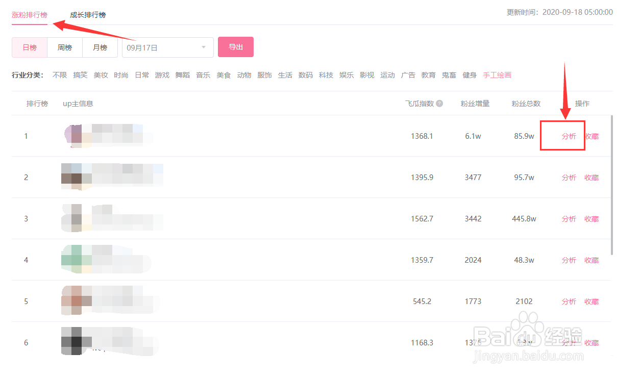 怎么查看B站UP主涨粉排行榜？