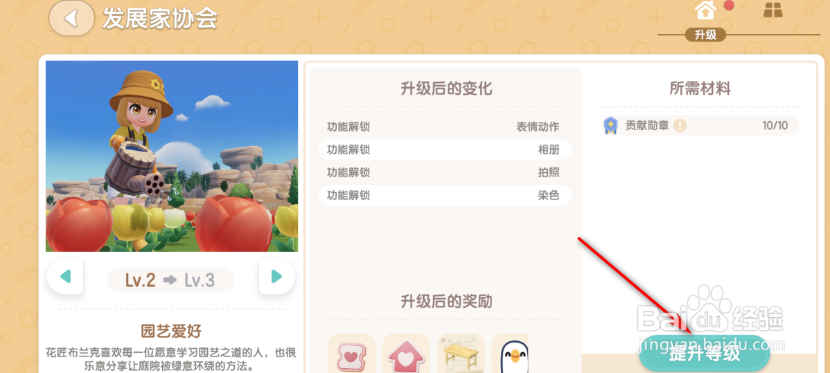 心动小镇怎么提升发展家协会等级