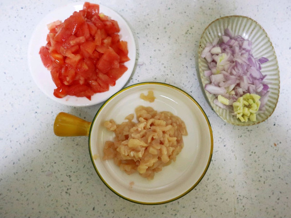 鸡丁肉酱螺丝意面