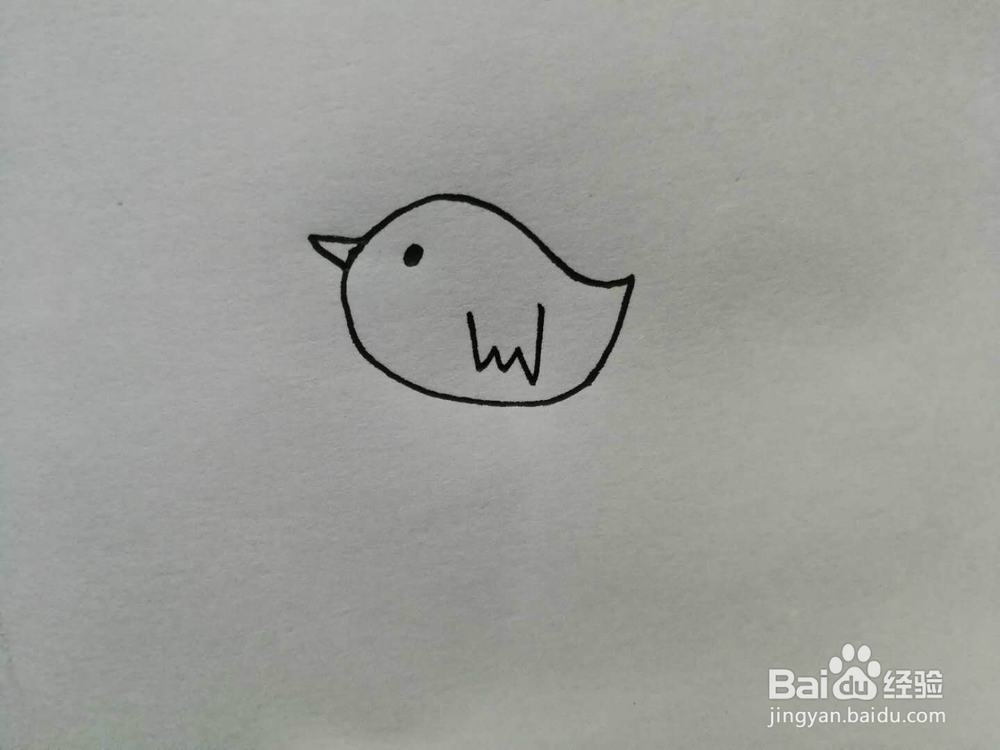 简笔画飞翔着的小鸟