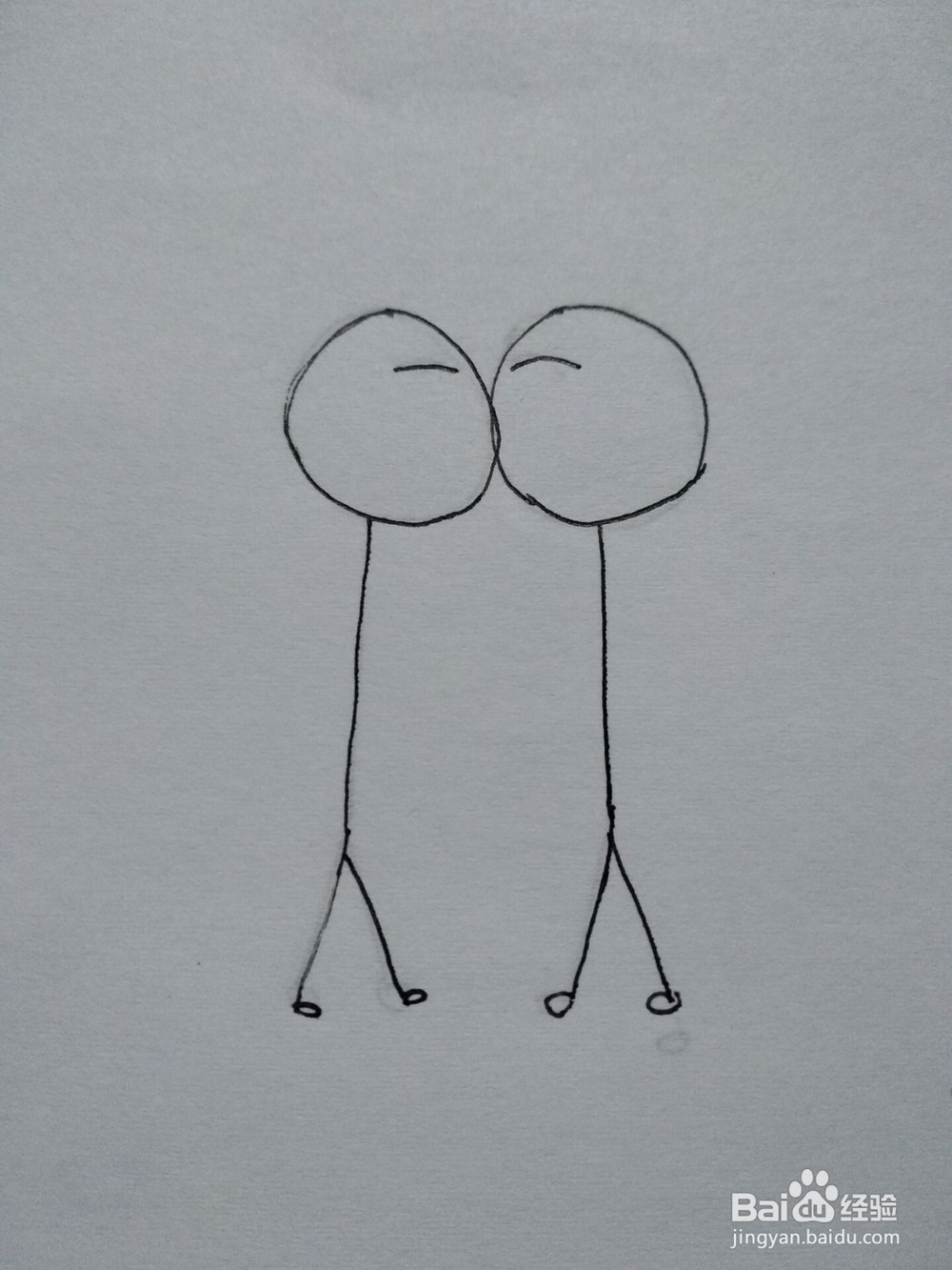 情侣火柴人的画法