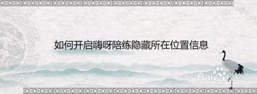 如何开启嗨呀陪练隐藏所在位置信息